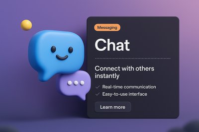 3D Web Design: Creative Messaging Interface Visualization