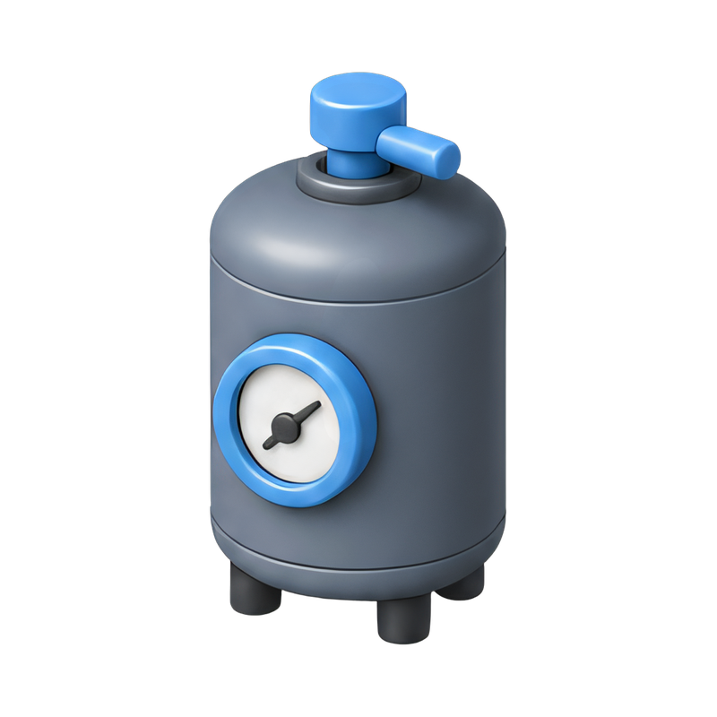 Compact ball pressurizer canister