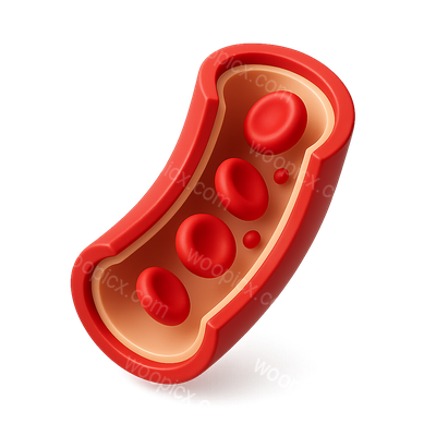 3D Icon of a Blood Vessel with Isometric View