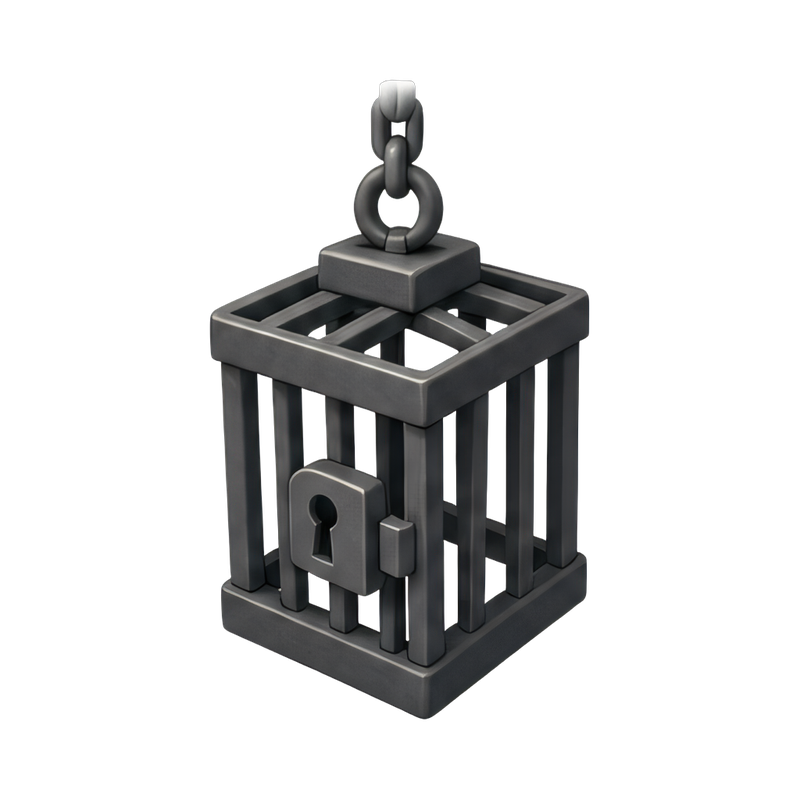 rustic hanging cage with lock