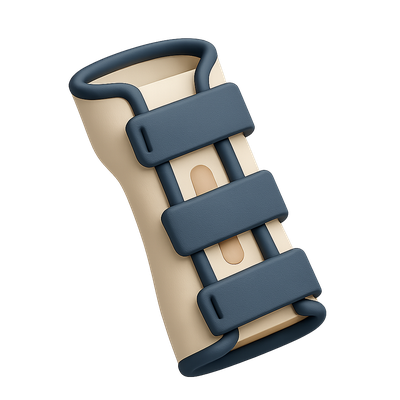 3D Wrist Splint Icon with Isometric View