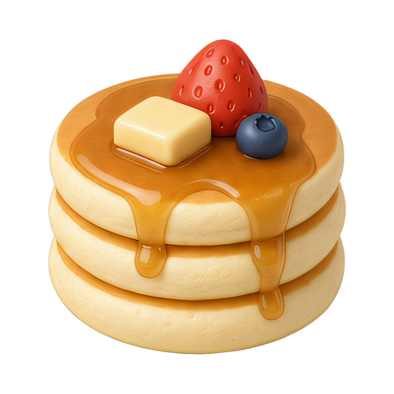 stack of fluffy pancakes
