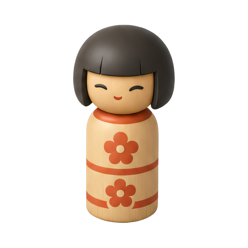 handcrafted kokeshi doll