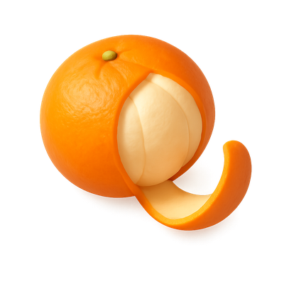 3D Tangerine Icon