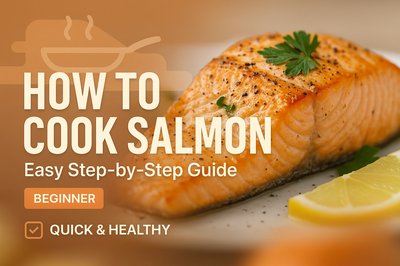 Cooking Tutorial Graphic for Salmon Preparation