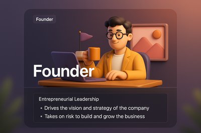3D Web Page Design Featuring a Founder Character