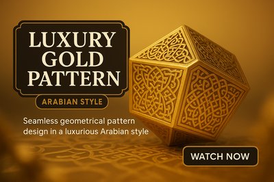Luxurious Arabian Style Gold Pattern Graphic for Design