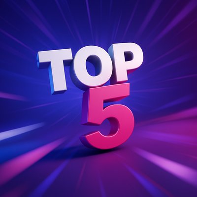 Dynamic Graphic Representing Top 5 Rankings or Lists