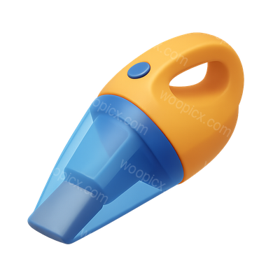 Stylish 3D Handheld Vacuum Icon in Isometric View