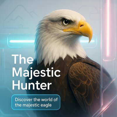 Illustrative Graphic Featuring a Majestic Eagle with Modern Design Elements