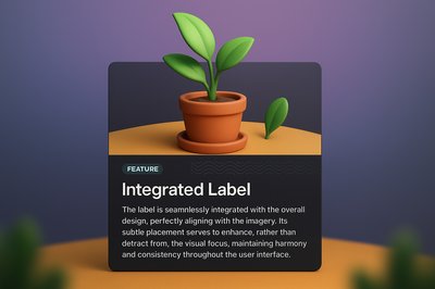 3D Web Design Concept with Integrated Features