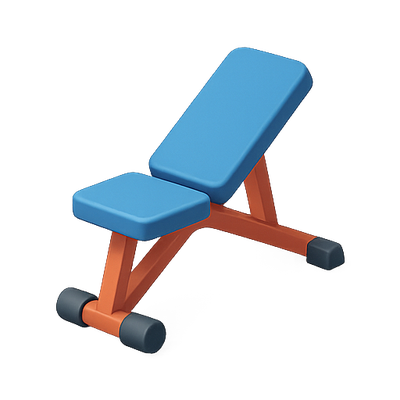 Stylized Fitness Bench in Vibrant Colors