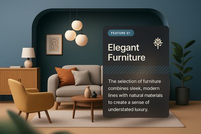 Elegant Interior Design with Modern Furniture and Features
