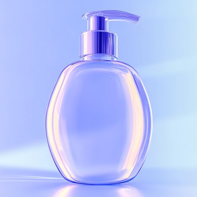 Elegant Clear Cosmetic Pump Bottle Design