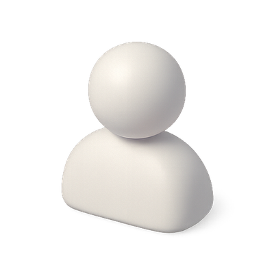 Minimalist 3D Icon of a User Profile