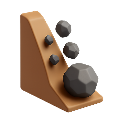 Geometric Shapes on a Sloped Surface
