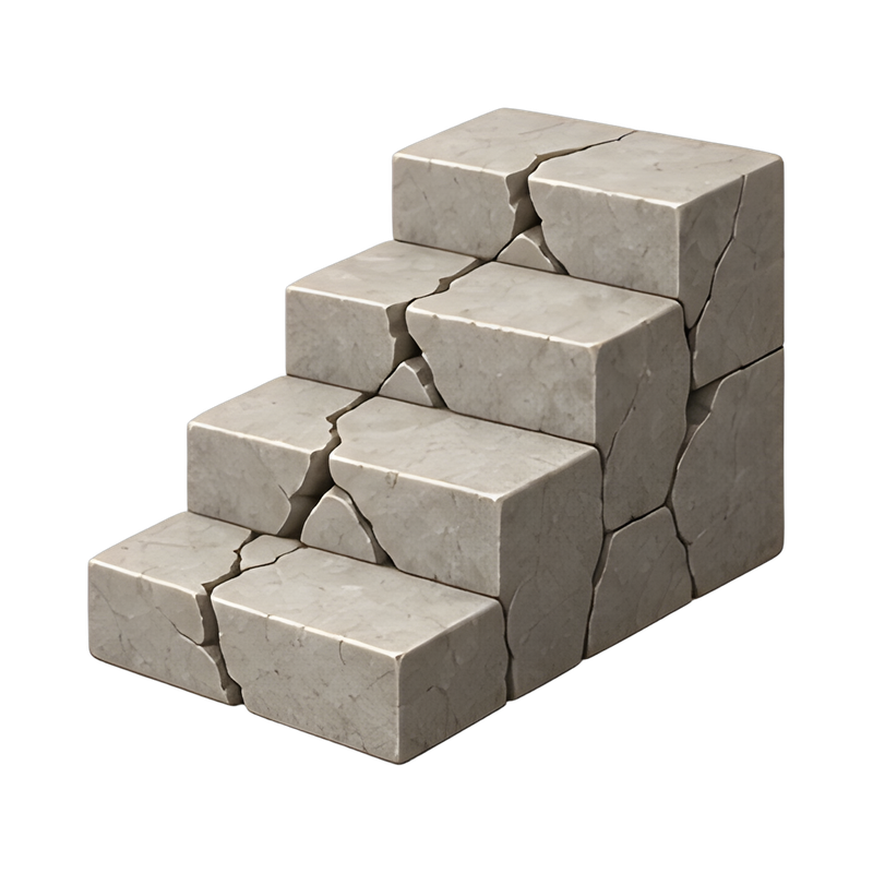 weathered stone staircase design