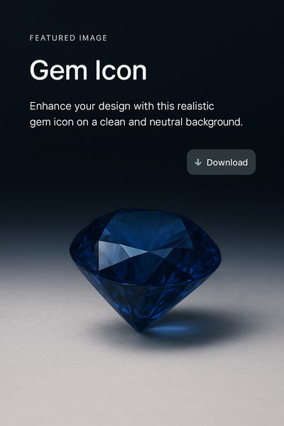 Stylish Gem Icon on a Clean Background