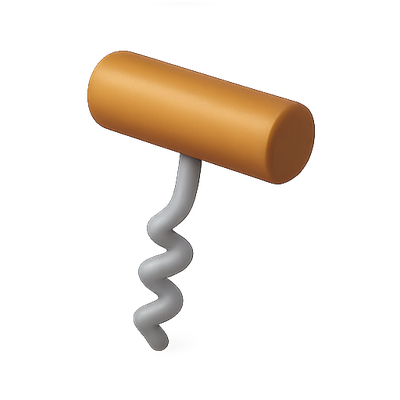Stylized Corkscrew with Modern Design