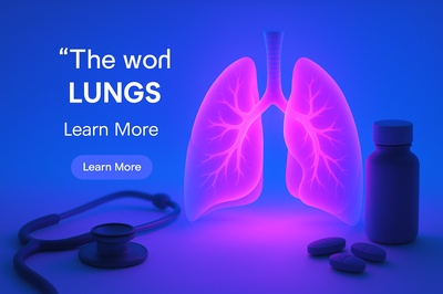 Lung Glow Artistry: A Neon Visualization of Health