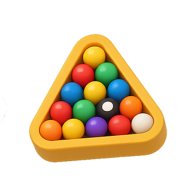 Colorful Pool Balls in a Triangular Rack