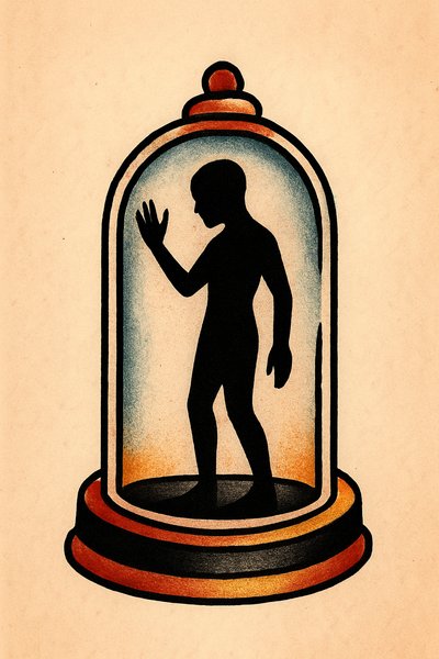 Silhouette in Glass - Classic Tattoo Sketch