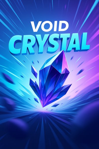 Dynamic Void Crystal Illustration with Engaging Design Elements