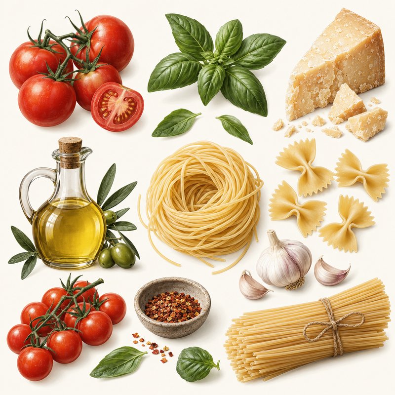 Italian pasta design elements