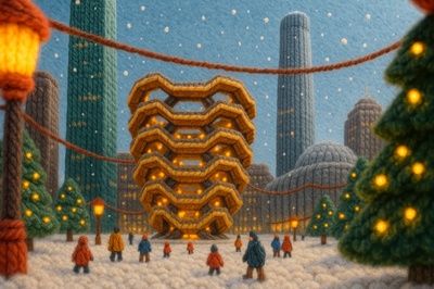 Winter Wonderland at Hudson Yards: A Cozy Holiday Scene