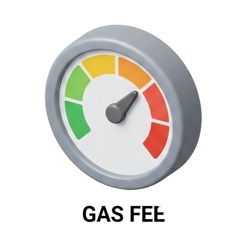 Gas fee meter illustration