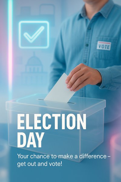 Voting Awareness Graphic Highlighting Election Day Importance