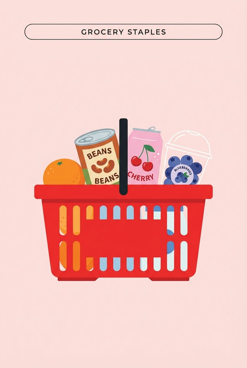 Grocery Staples Basket Design