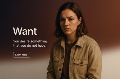 Realistic Web Design Concept with Human Element