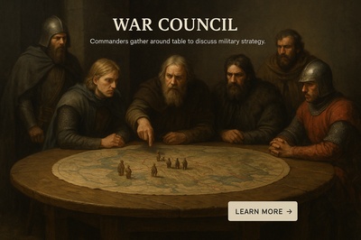 Realistic War Council Gathering for Strategic Discussion