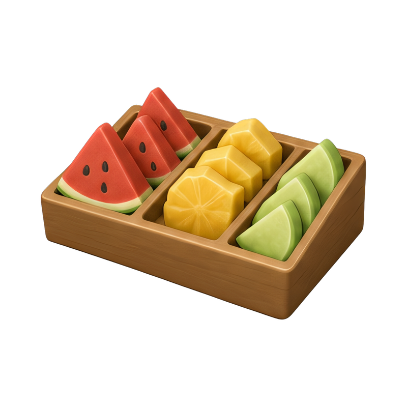 colorful fruit cut display
