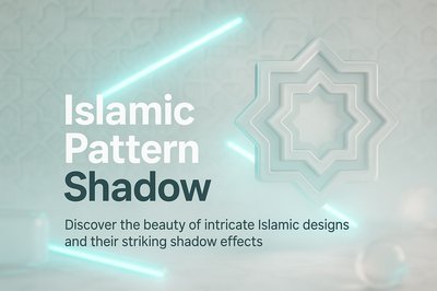 Modern Graphic Featuring Islamic Pattern and Shadow Effects