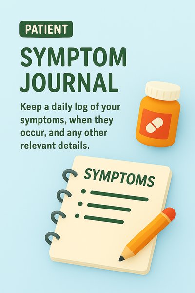 Illustrative Symptom Journal Graphic for Health Tracking