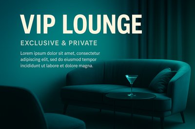Dynamic VIP Lounge Design with Gradient Background