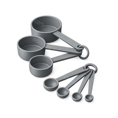 3D Measuring Tools in Isometric View for Culinary Use