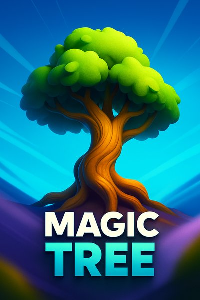 Dynamic Magic Tree Illustration with Bold Text