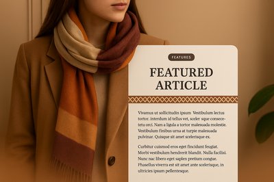 Stylish Scarf Accessory in Lifestyle Setting
