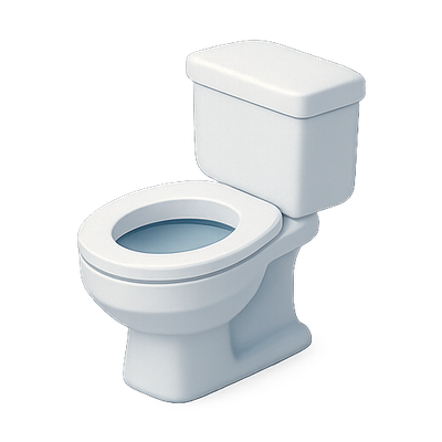 Minimalist White Toilet Design for Bathroom Graphics