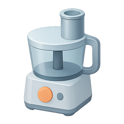 Stylized Illustration of a Kitchen Food Processor