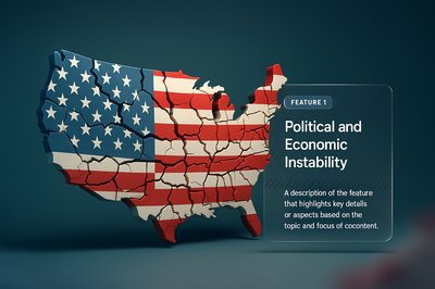 U.S. Map Illustration Symbolizing Political and Economic Instability