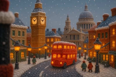 Charming Winter Wonderland Scene in London