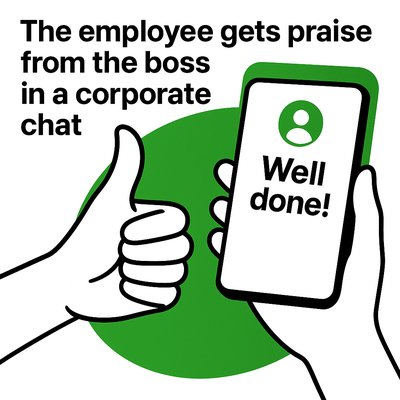 Illustrative Graphic of Employee Recognition in Corporate Communication