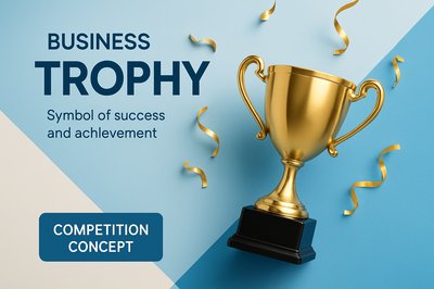 Dynamic Trophy Display for Business Achievement