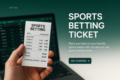 Stylish Sports Betting Ticket for Online Gambling