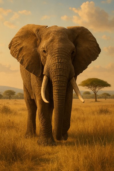 Majestic African Elephant in Natural Habitat