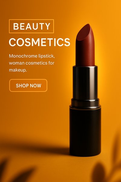Stylish Lipstick Product Showcase for Beauty Cosmetics
